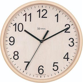 Relógio De Parede Redondo Bege 25,5 Cm Herweg 660082-324