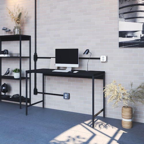 Escrivaninha Industrial 150cm Active Yescasa Preto Onix