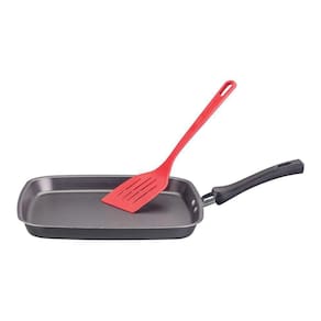 Bistequeira Lisa Aad Com Espatula Vermelho 24,5Cm