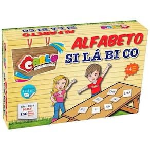 Alfabeto Silabico Alfabetização 150 Peças Escolar Madeira