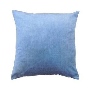 Capa De Almofada Vivain Tecido Suede Mesclado Azul Jeans