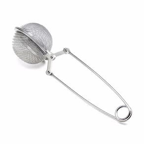 Kit 5 Infusor De Chá E Ervas Inox Peneira Coador Com Cabo