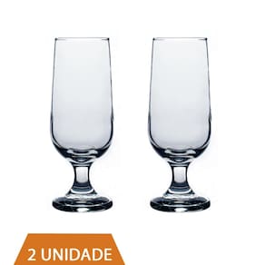 Jogo 2 Copos Taça de Vidro Chopp Hannover 300ml Casa Linda
