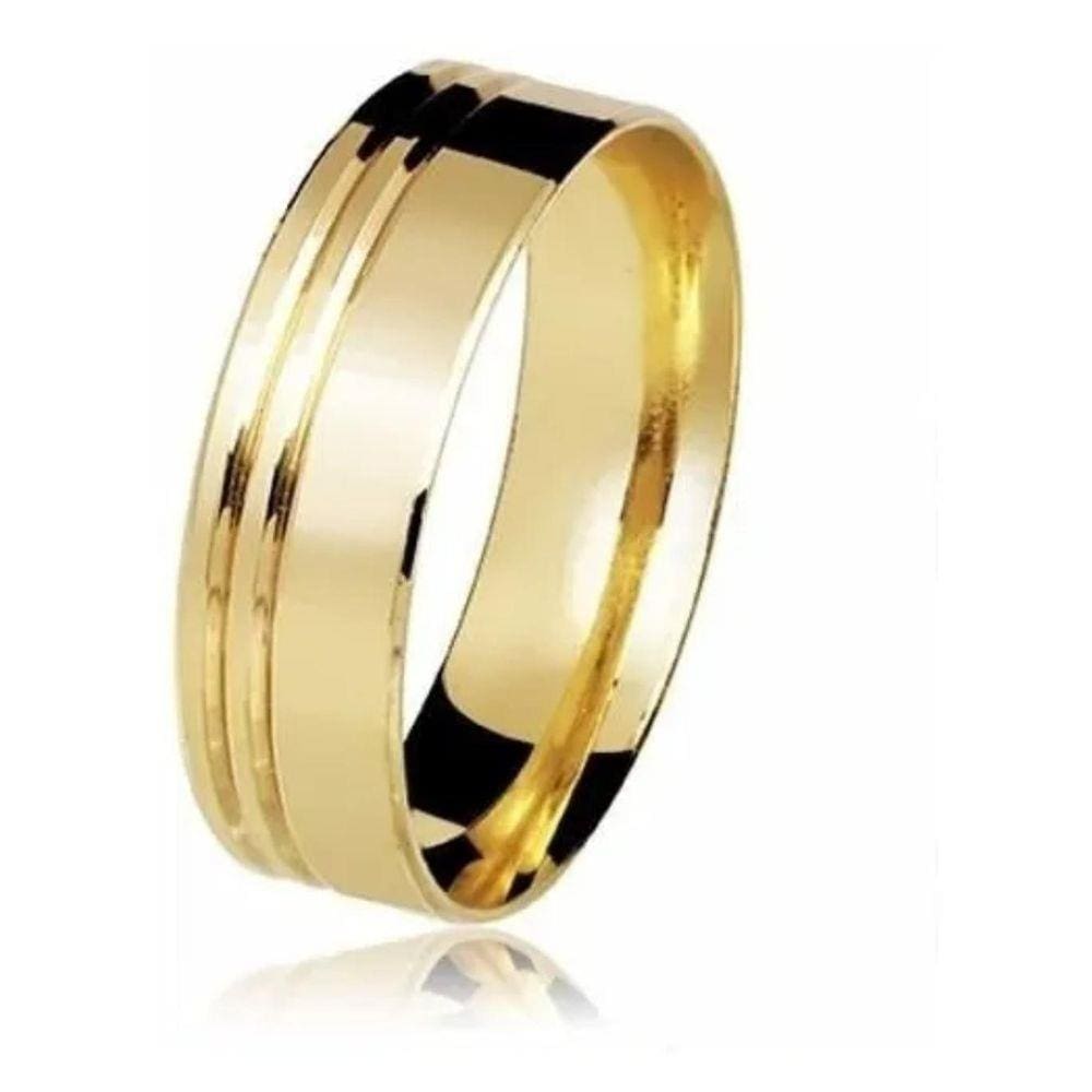 Aliança De Moeda Antiga Quadra 7Mm Número 16