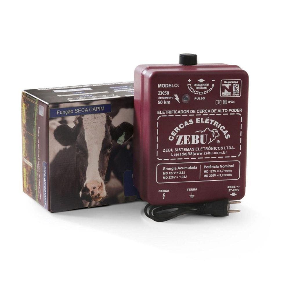 Eletrificador De Cerca Zk50 Automático Luz