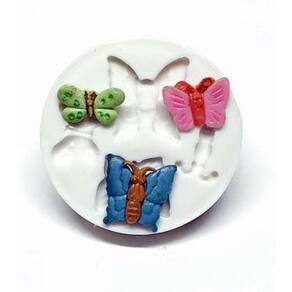Molde De Silicone Borboletas, Jardim, Resina, Confeitaria, Biscuit Molds Planet