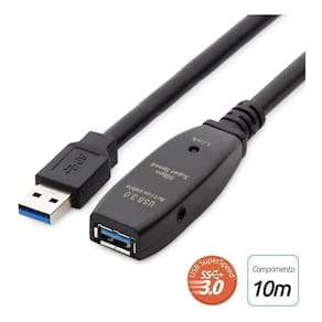 Cabo Extensor Usb 3.0 10m - Alta Velocidade Com Amplificador