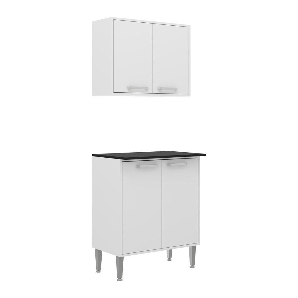 Armário de Cozinha e Balcão com 2 Portas Xangai Branco
