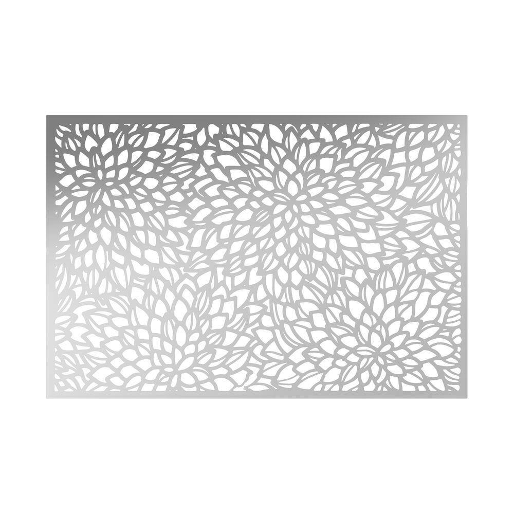 LUGAR AMERICANO DE PLÁSTICO LEAVES PRATA 45X30cm