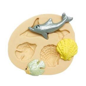 Molde De Silicone Fundo Do Mar, Golfinho, Peixe, Concha, Resina, Confeitaria, Biscuit Molds Planet