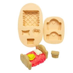 Molde De Silicone Cama, Cabeceira, Travesseiro, Resina, Confeitaria, Biscuit Molds Planet
