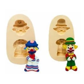 Molde De Silicone Palhaço, Patati - Patata, Circo, Resina, Confeitaria, Biscuit Molds Planet