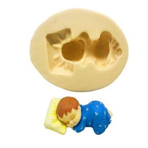 Molde De Silicone Chá De Bebê, Bebê Dormindo, Travesseiro, Resina, Confeitaria, Biscuit Molds Planet