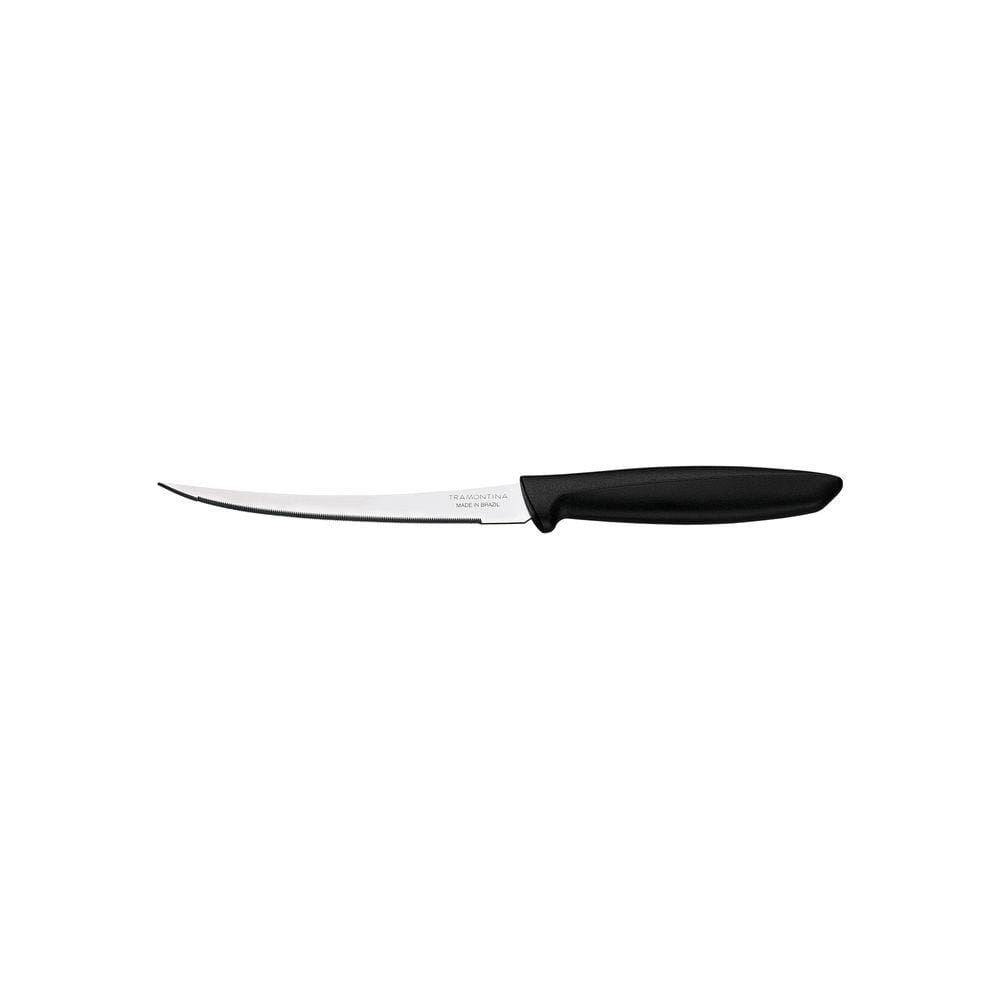 FACA PARA TOMATE TRAMONTINA PLENUS COM LÂMINA EM AÇO INOX E CABO DE POLIPROPILENO PRETO 5" 23428105