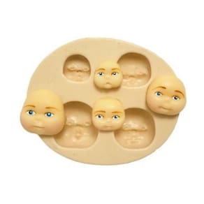 Molde De Silicone Rostos, Resina, Confeitaria, Biscuit Molds Planet