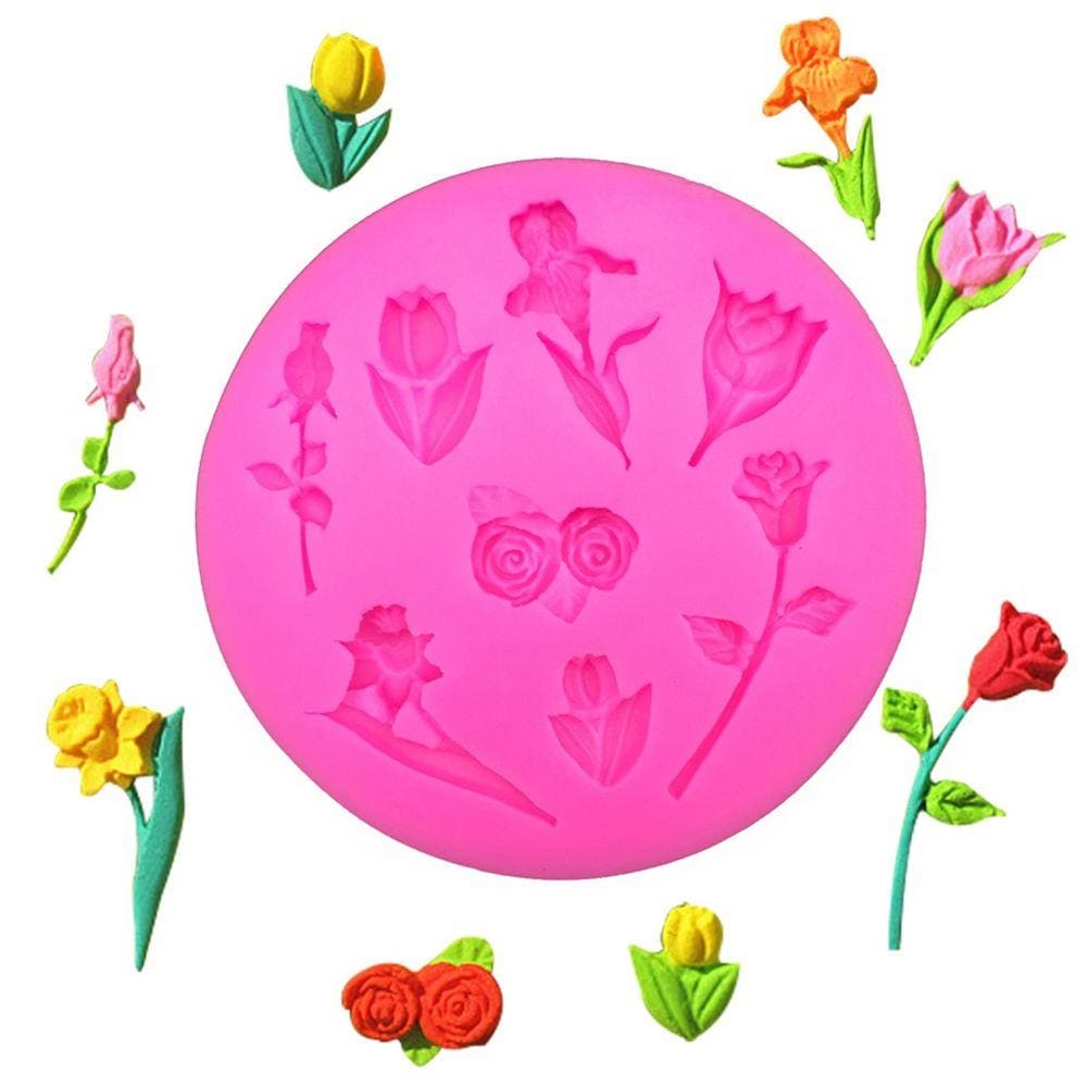 Molde De Silicone Mini Rosas
