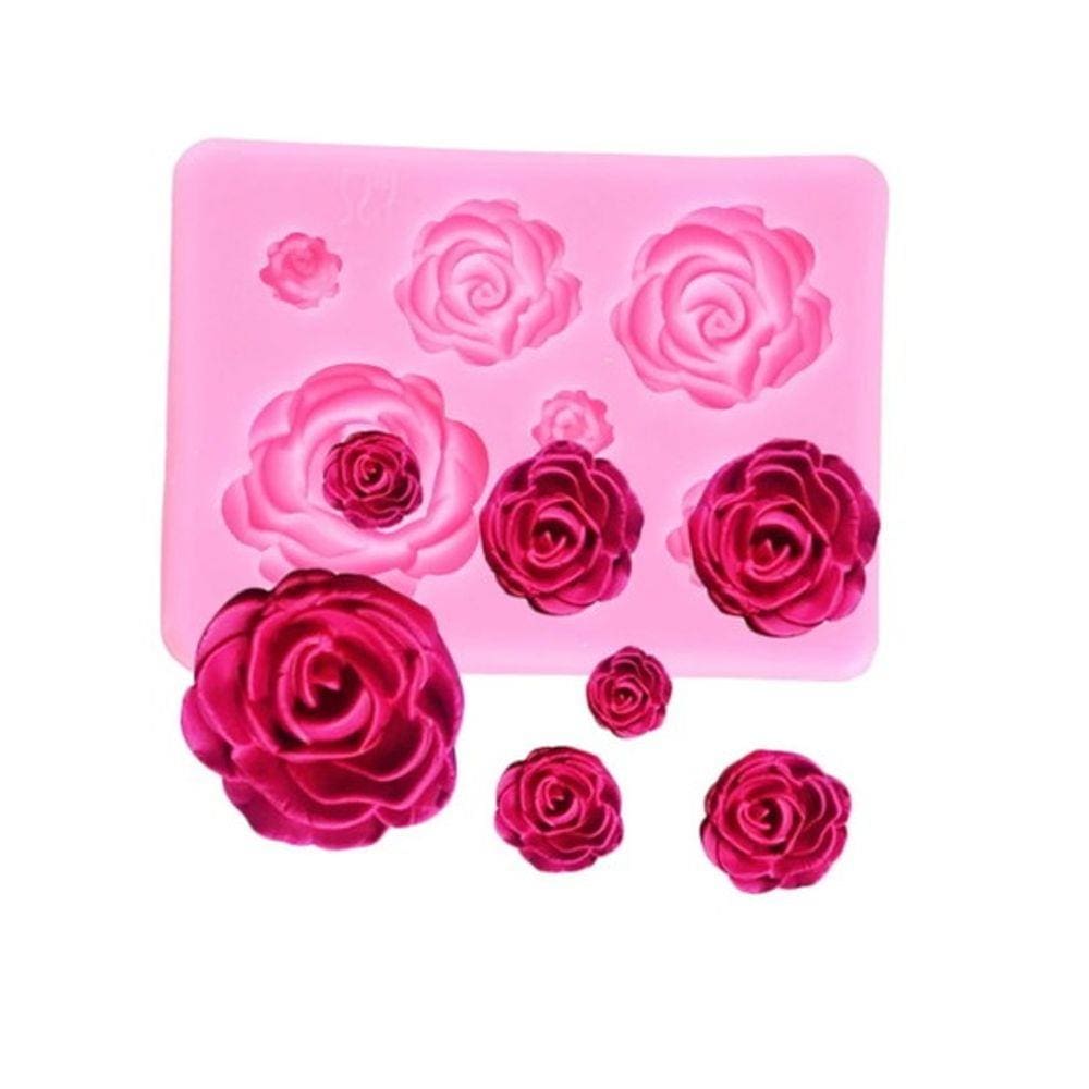 Molde De Silicone Rosas