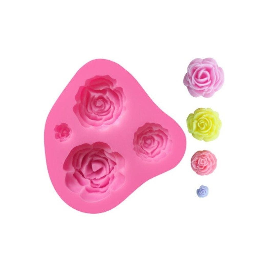 Molde De Silicone Mini Rosas