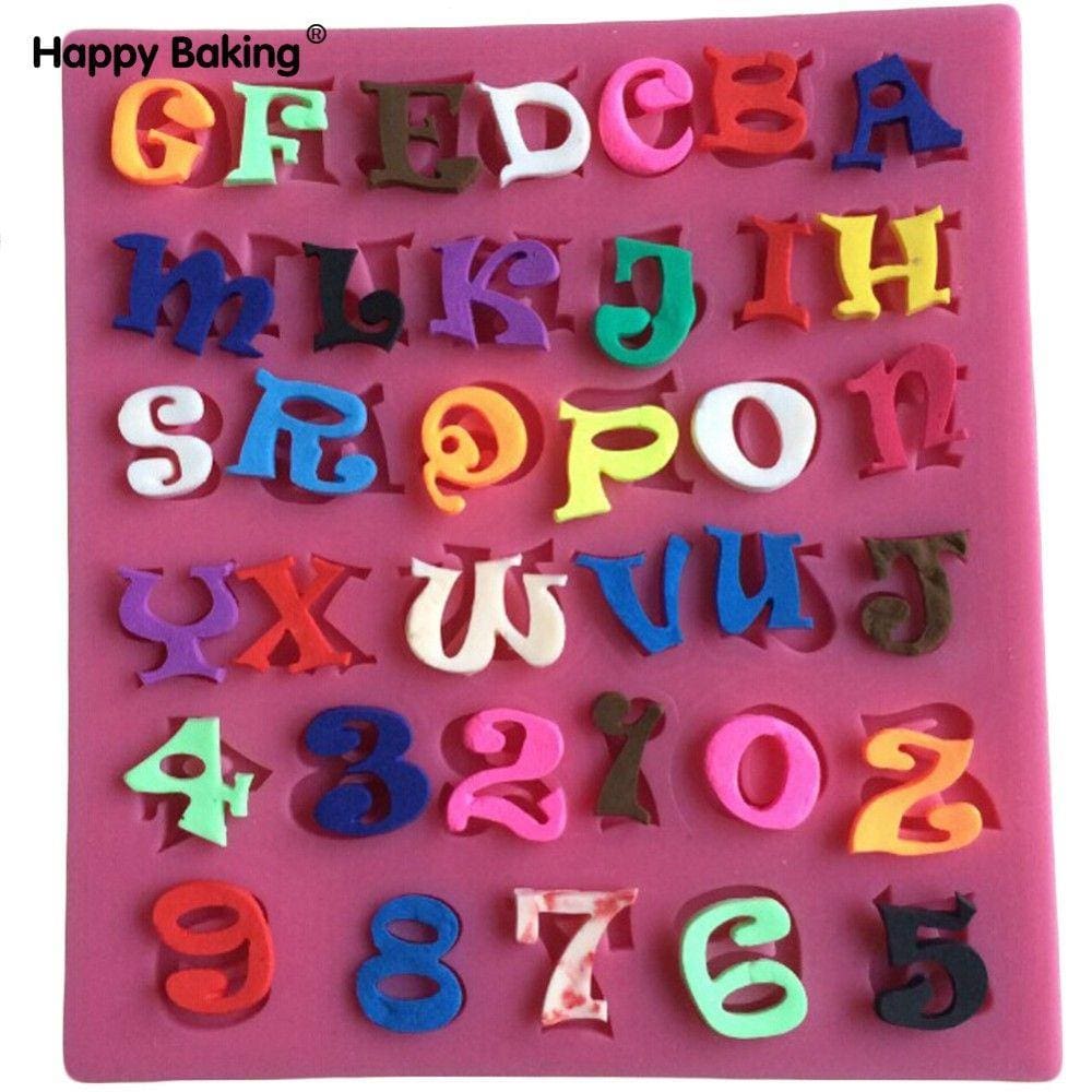 Molde De Silicone Letras E Números