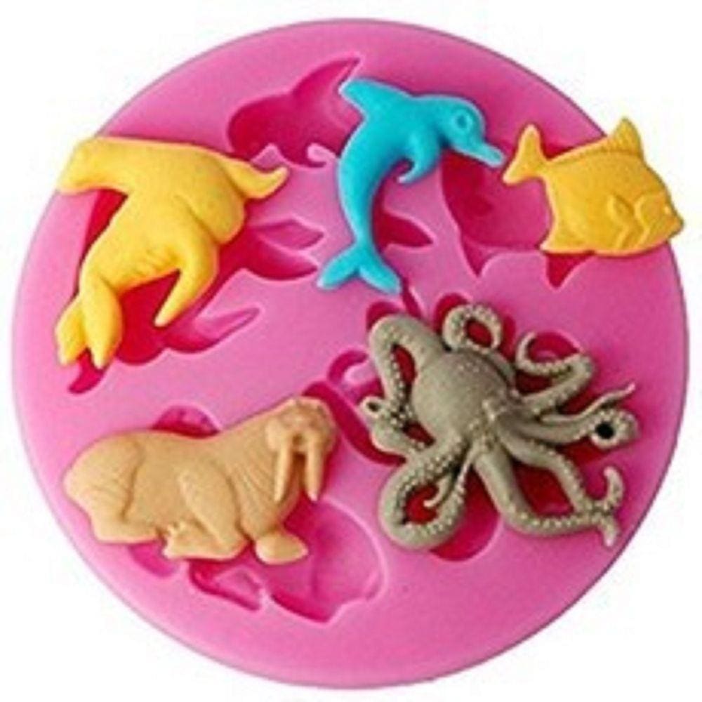 Molde De Silicone Bichos Do Mar