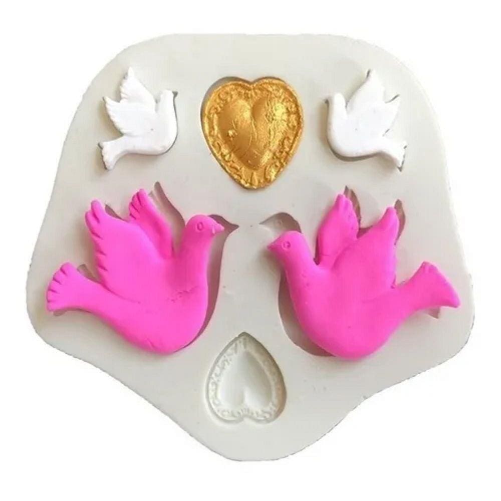 Molde De Silicone Pombas