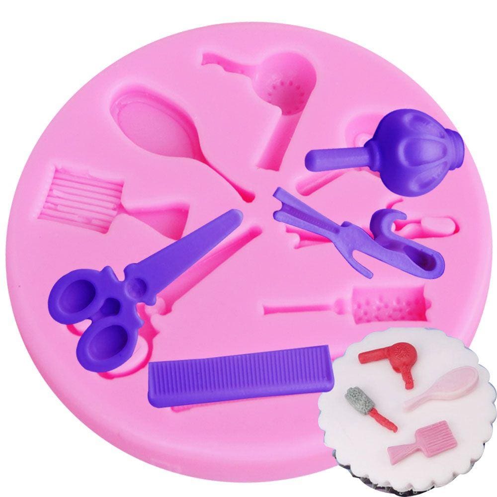 Molde De Silicone Cabeleireiro