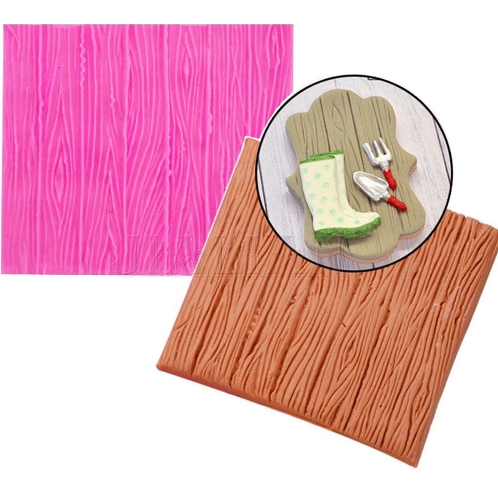 Molde De Silicone Textura Madeira