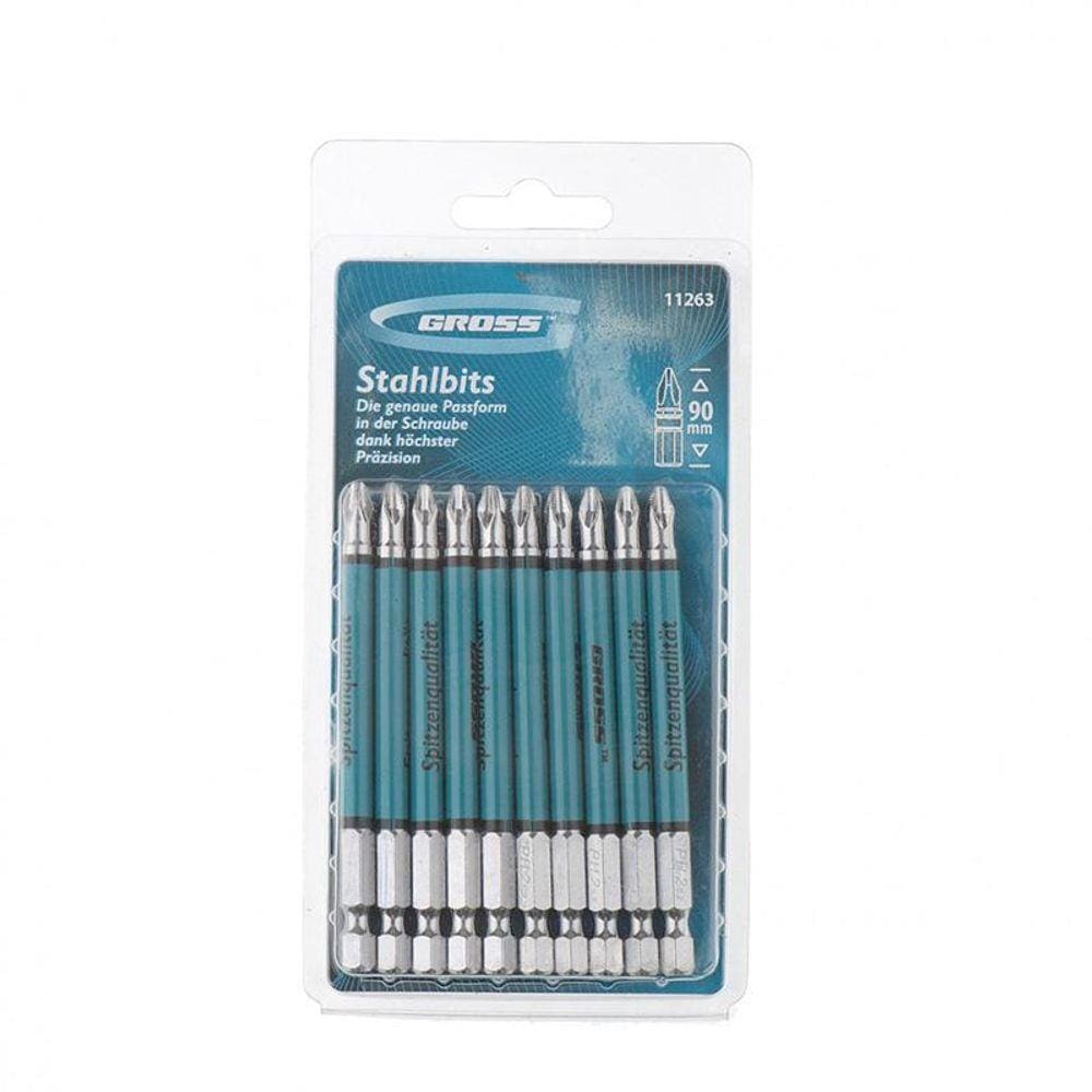 Bits phillips para parafusadeira 90mm cromo vanádio Gross