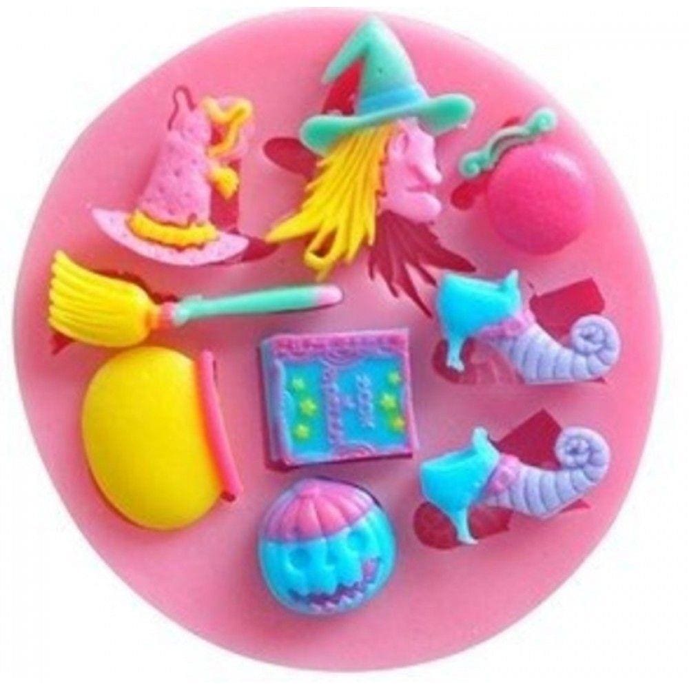 Molde De Silicone Bruxa, Halloween