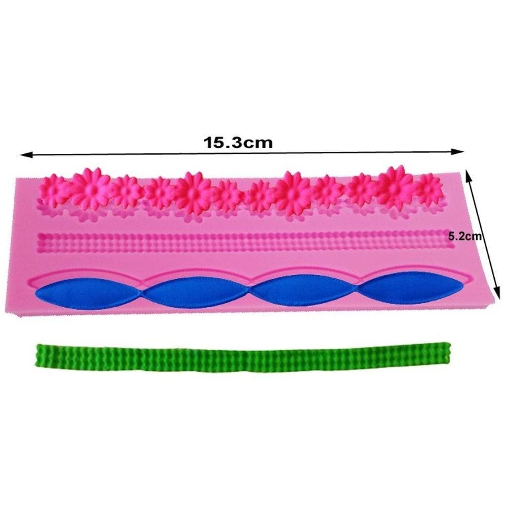 Molde De Silicone Tiras
