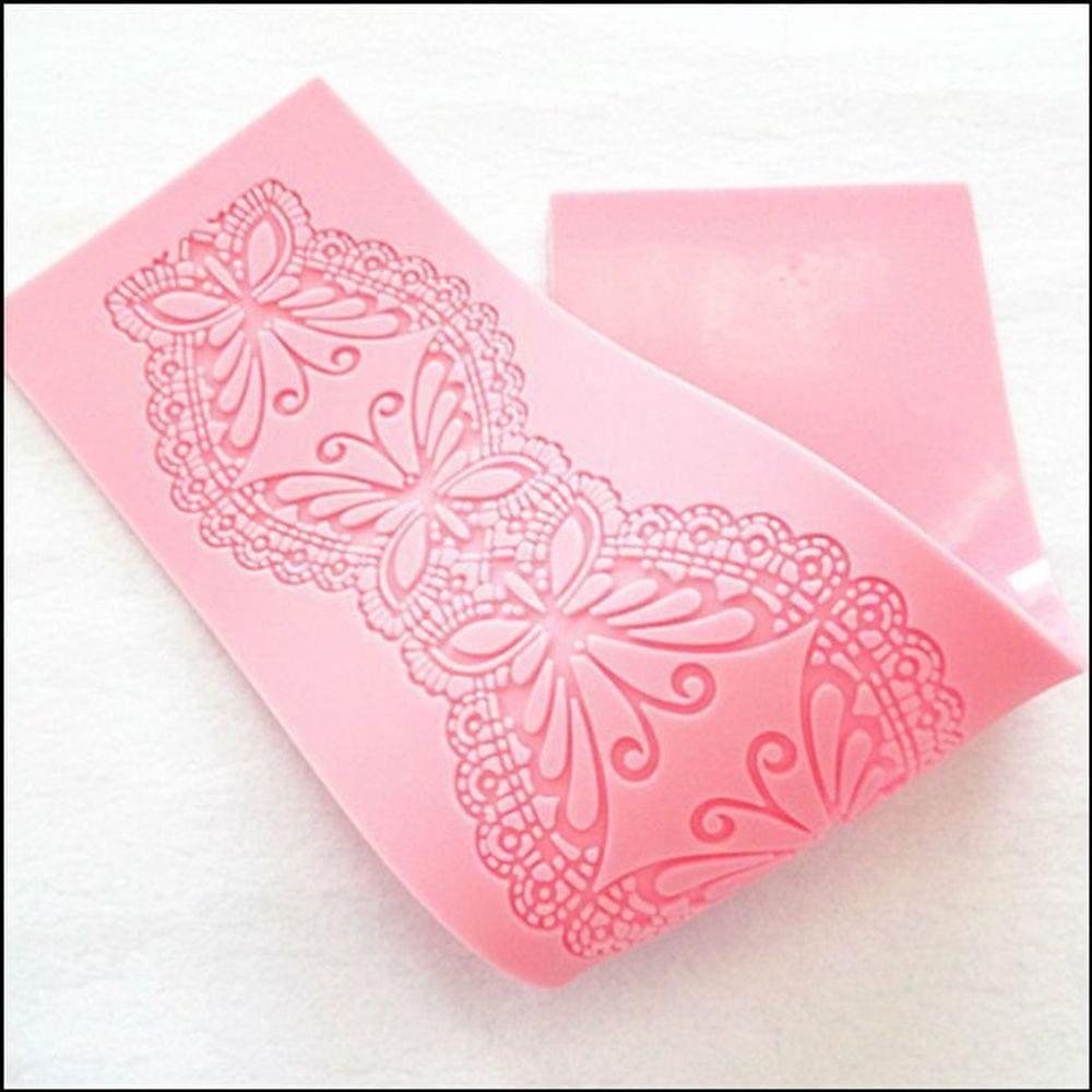 Tapete De Silicone Renda Borboleta