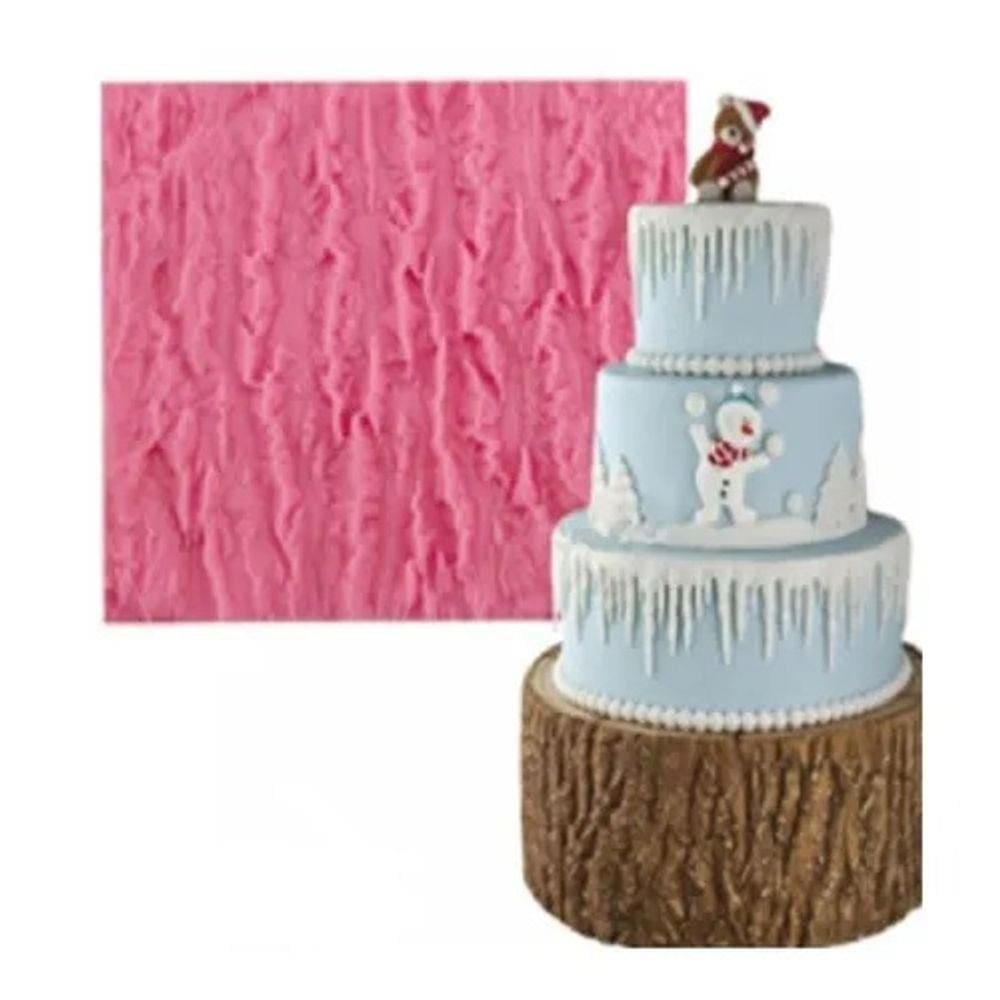 Molde De Silicone Textura De Madeira