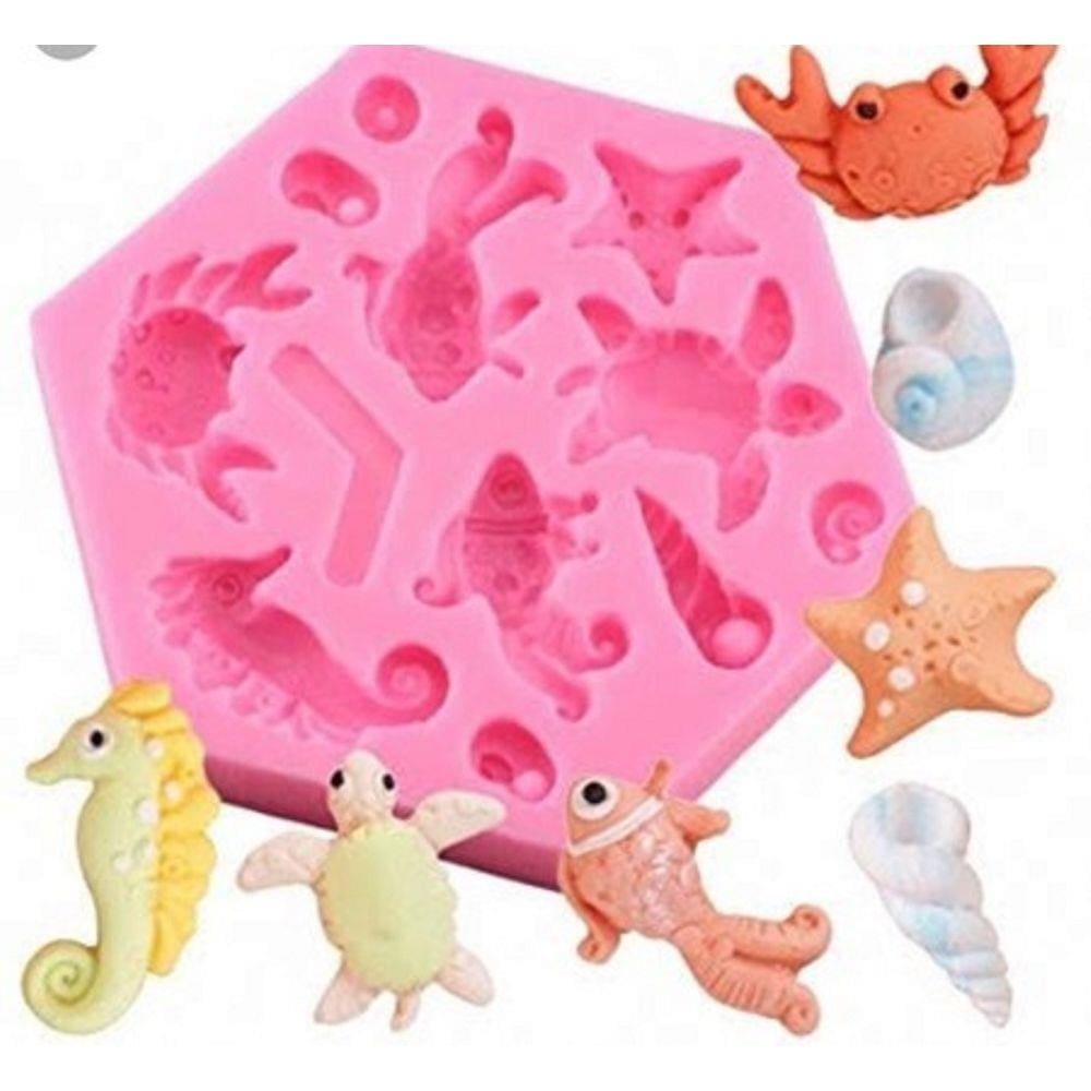 Molde De Silicone Fundo Do Mar