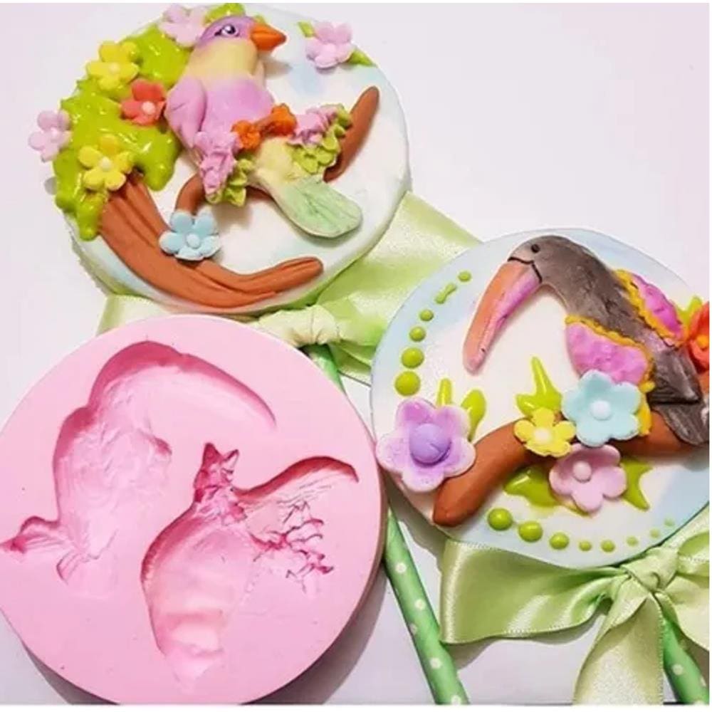 Molde De Silicone Passaros