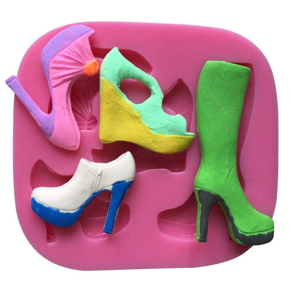 Molde De Silicone Sapatos