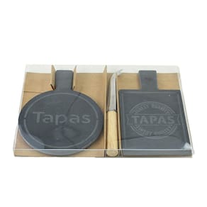 Jogo De 3 Pecas Para Queijo Em Ardosia L28xp19xa2cm