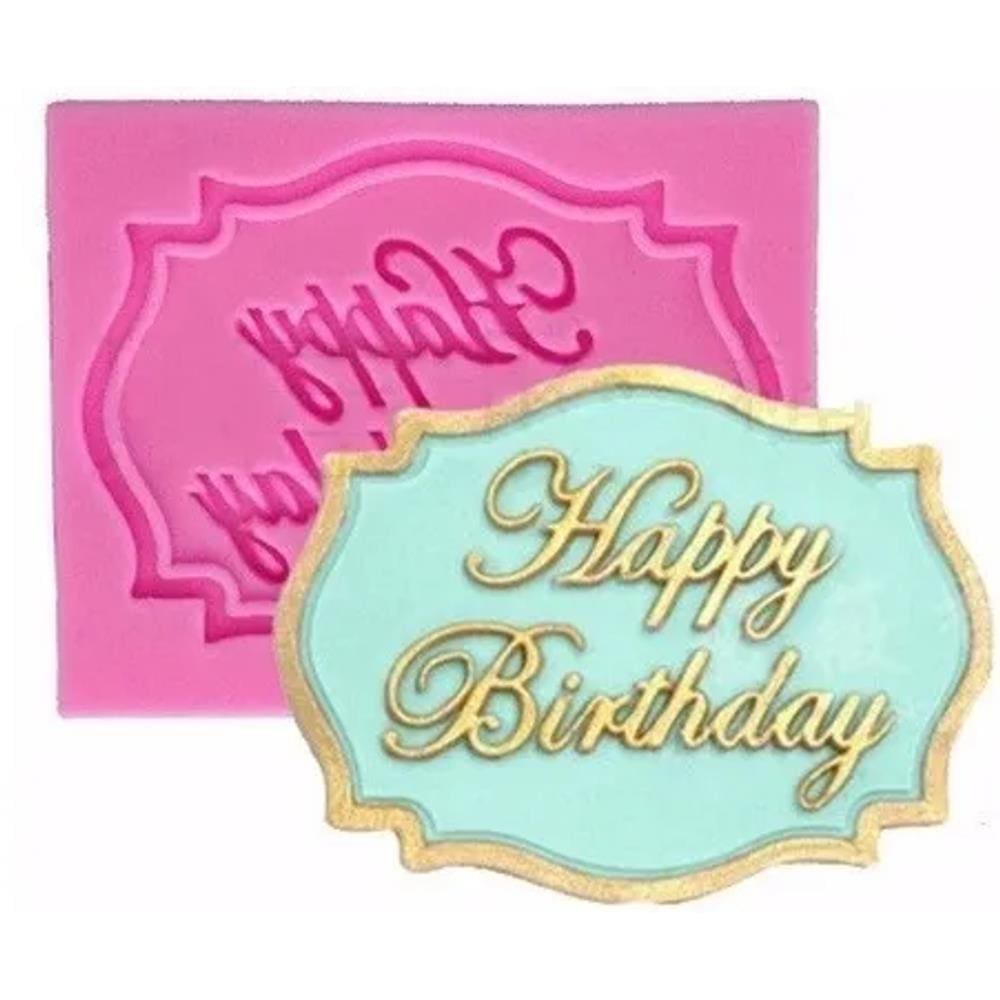 Molde De Silicone Feliz Aniversario