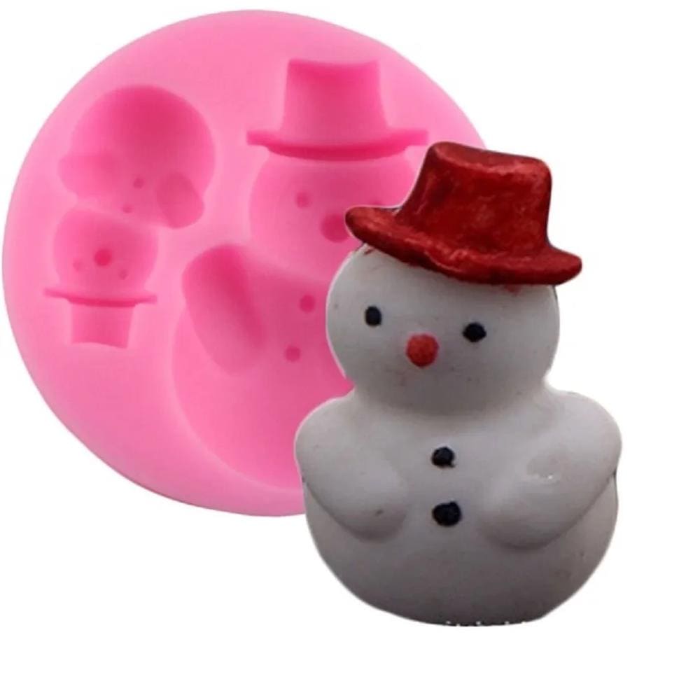 Molde De Silicone Boneco De Neve