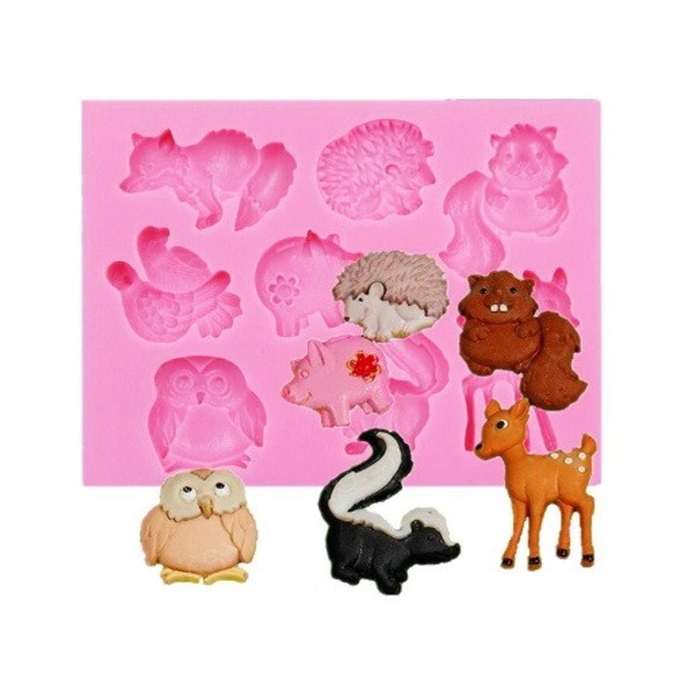 Molde De Silicone Animais, Bosque