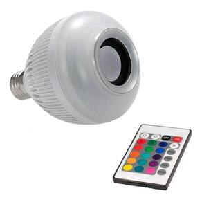 Caixa De Som Bluetooth Com Lâmpada Led Multicolorida