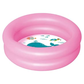 Banheira Inflável Redonda Mor 28L rosa