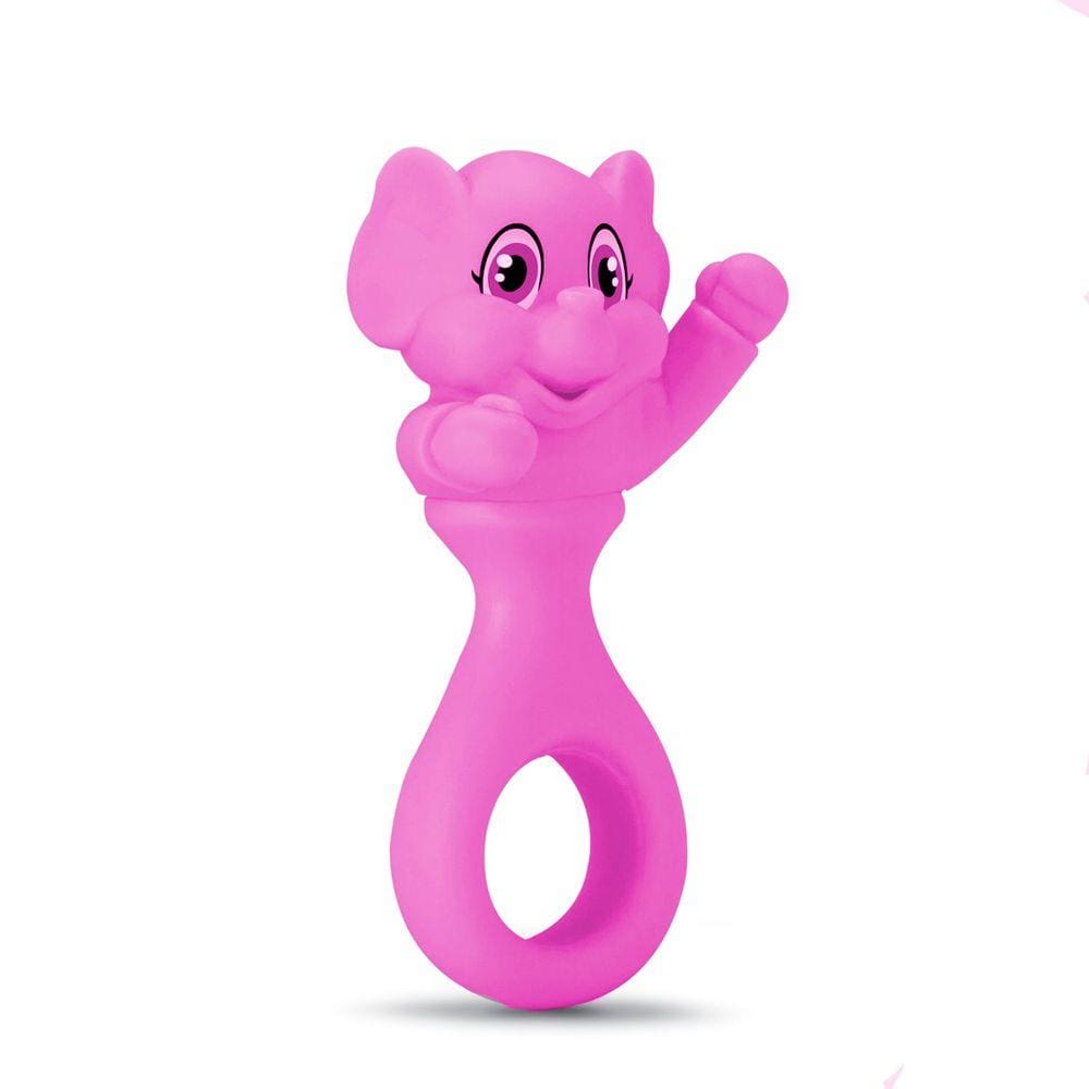 Chocalho Mordedor Elefante Rosa