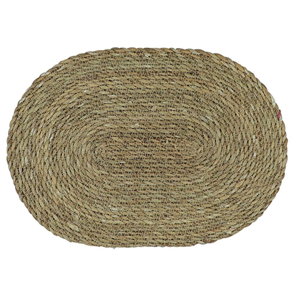 Descanso De Panela Terra Oval Em Fibra Natural L35xp25cm