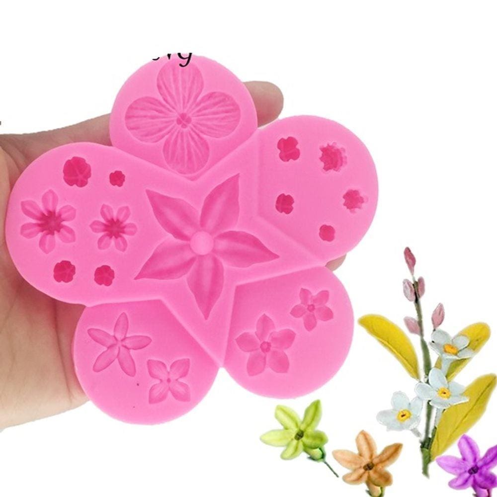 Molde De Silicone Flores