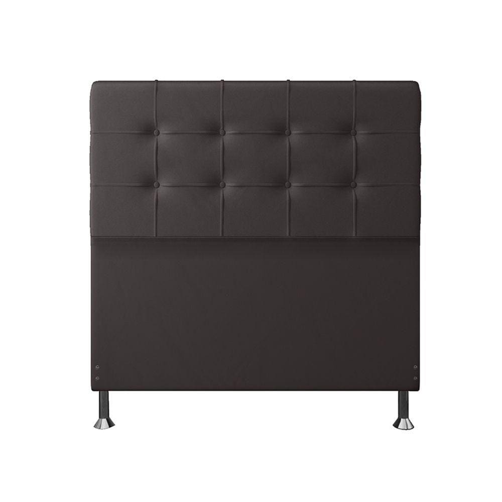 Cabeceira Casal 1,40m Atenas Suede Marrom Dal Poz Estofados
