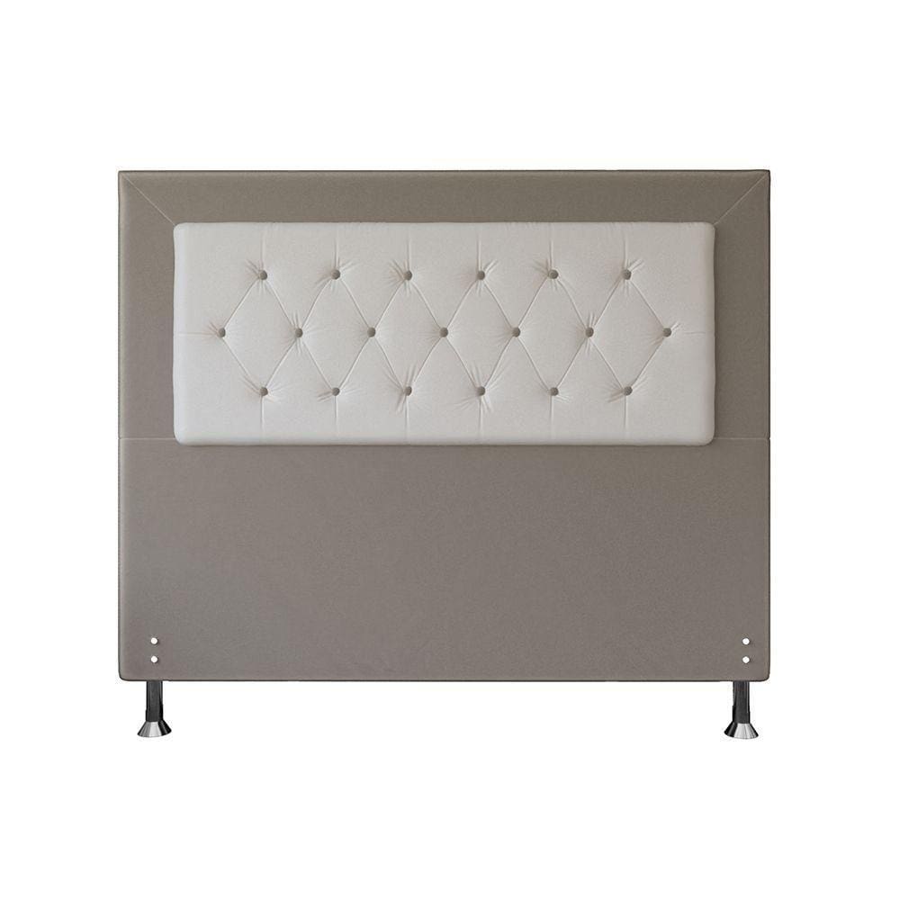 Cabeceira Casal 1,60m Havana Suede Bege Dal Poz Estofados