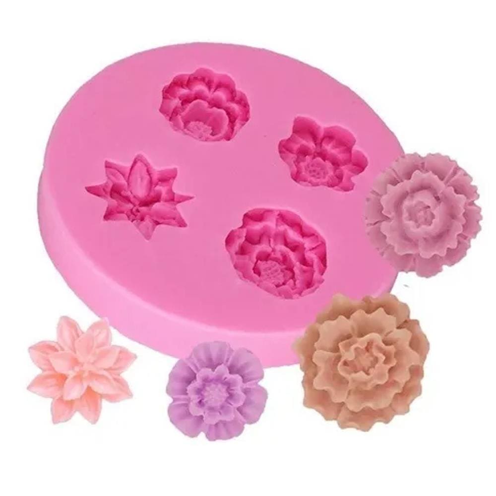 Molde De Silicone Rosas