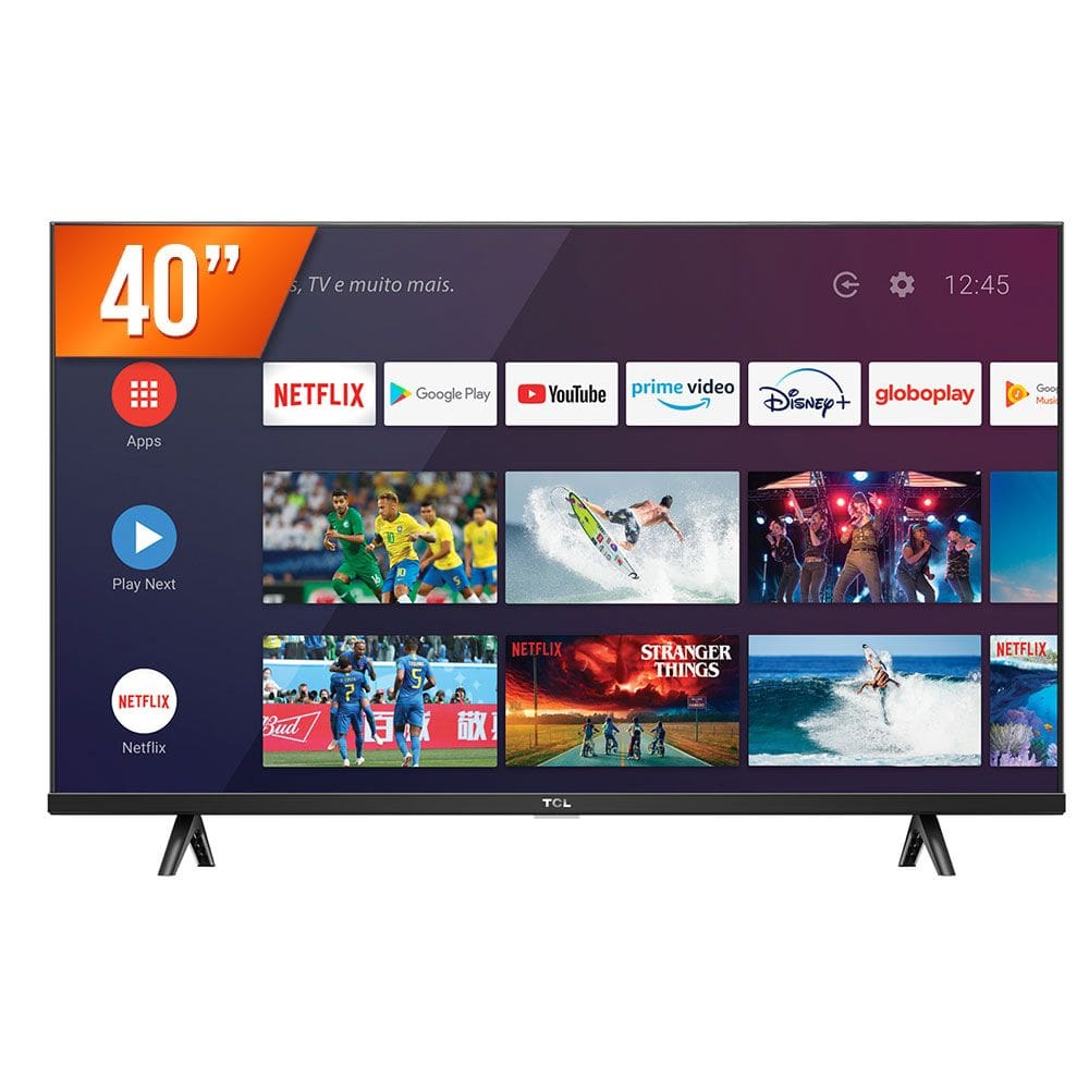 Smart TV Led 40 TCL 40S615 FHD Android Controle Remoto com