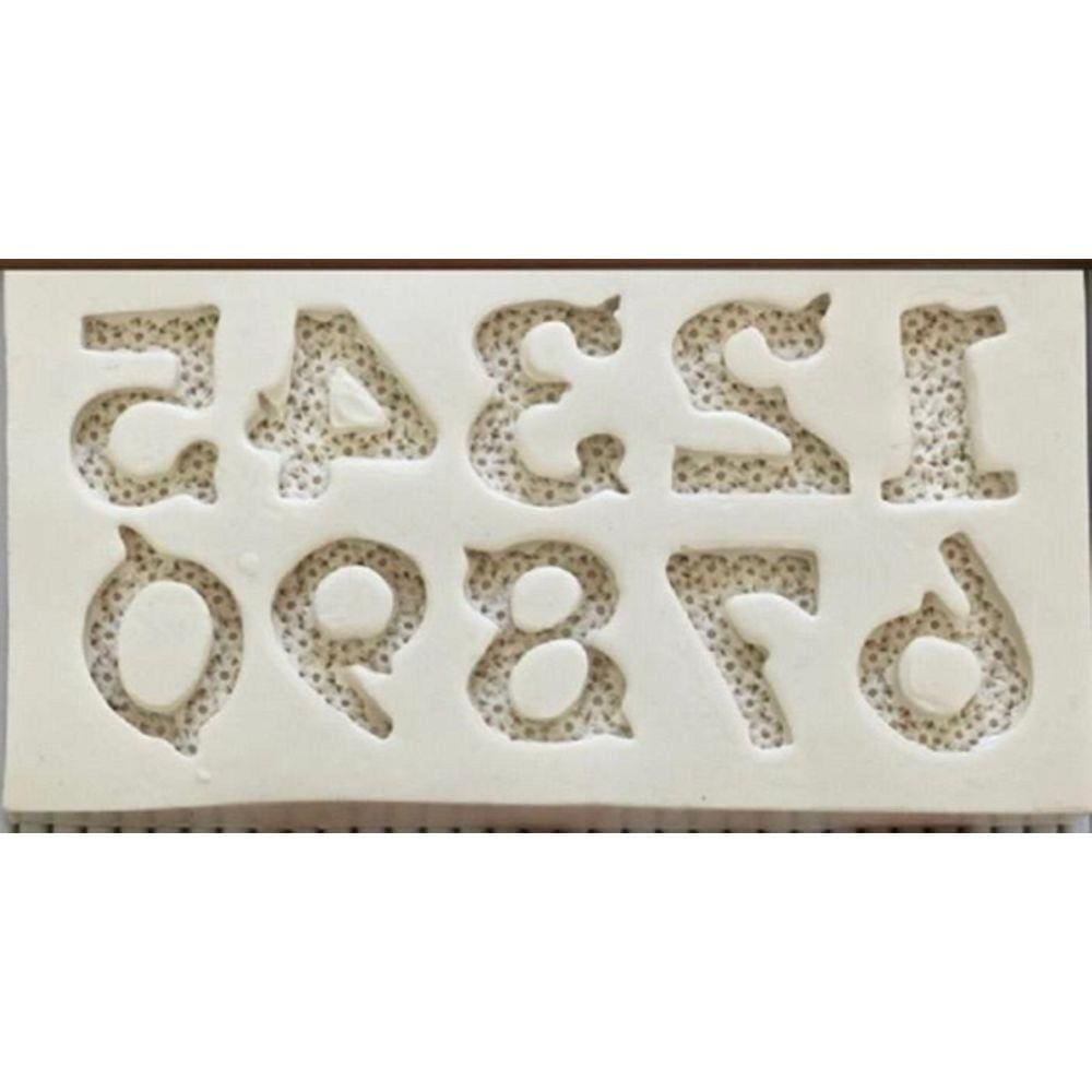 Molde De Silicone Numeros Florido