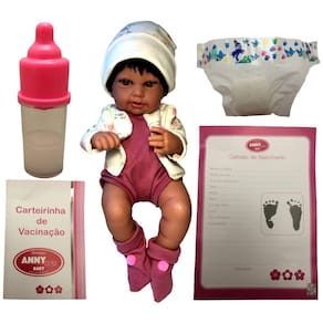 Boneca Recém- Nascido Infantil Reborn Adora Morena Silicone